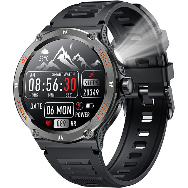 SportConnect™ – Montre Connectée Homme Écran HD avec Boussole Intégrée-1