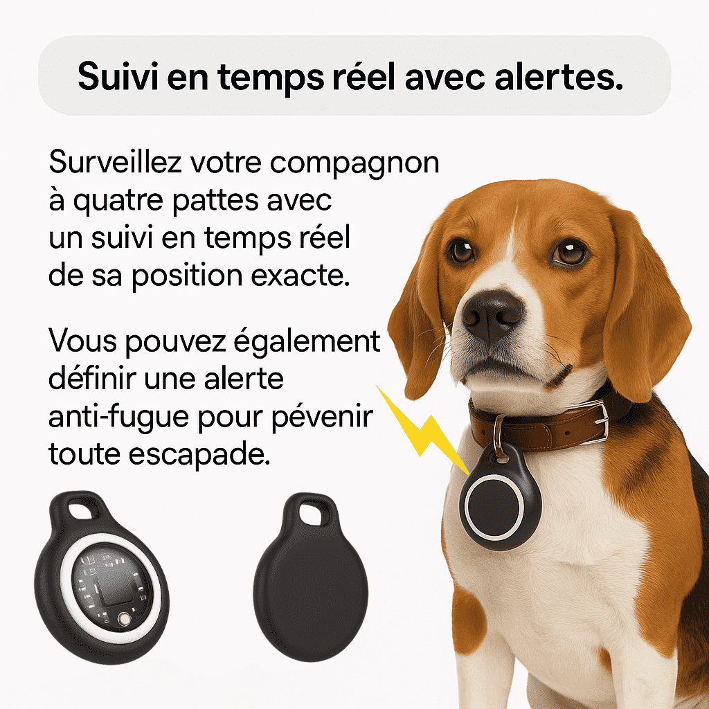 Canitrak™ – Traceur GPS Chien Sans Abonnement, Localisation Temps Réel