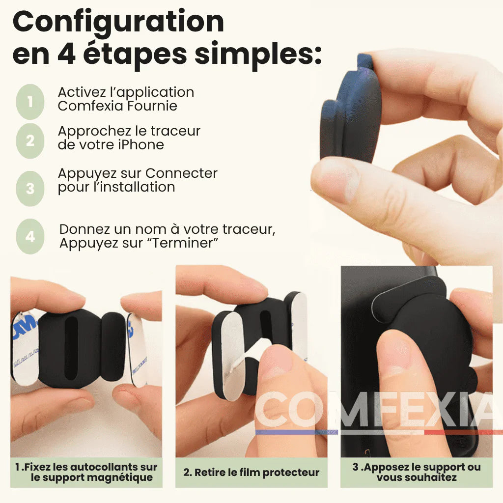 Comfexia™ – Traceur GPS Valise Sans Abonnement – Android & iOS