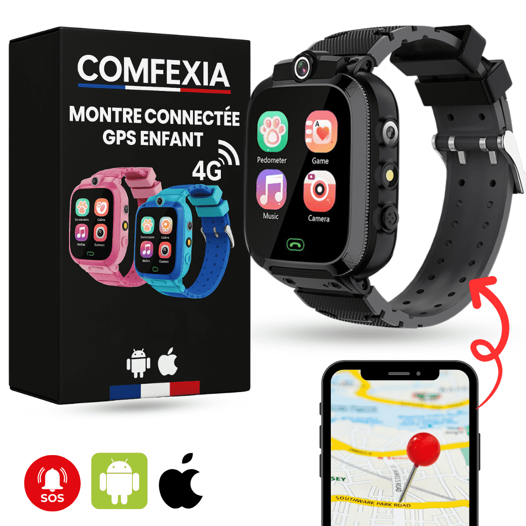 Comfexia™ – Montre Connectée Enfant 4G avec Appels & Caméra HD