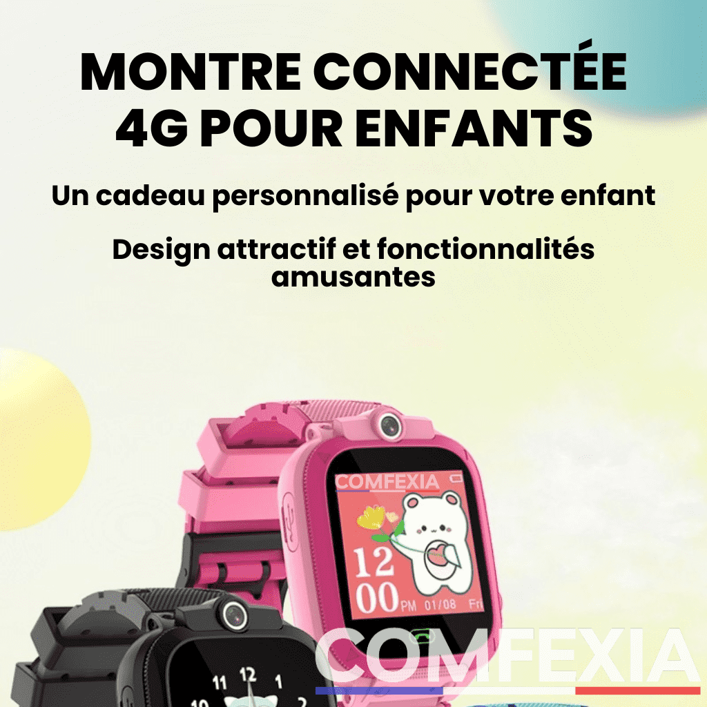 Comfexia™ – Montre Connectée Enfant 4G avec Appels & Caméra HD