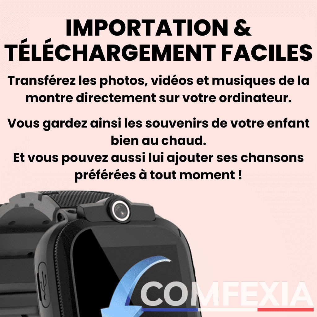 Comfexia™ – Montre Connectée Enfant 4G avec Appels & Caméra HD