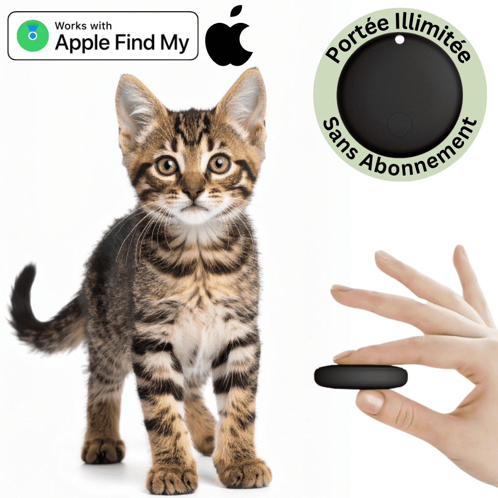 Comfexia™ – Traceur GPS Chat Sans Abonnement & Sans Carte SIM, Compatible Android & iOS