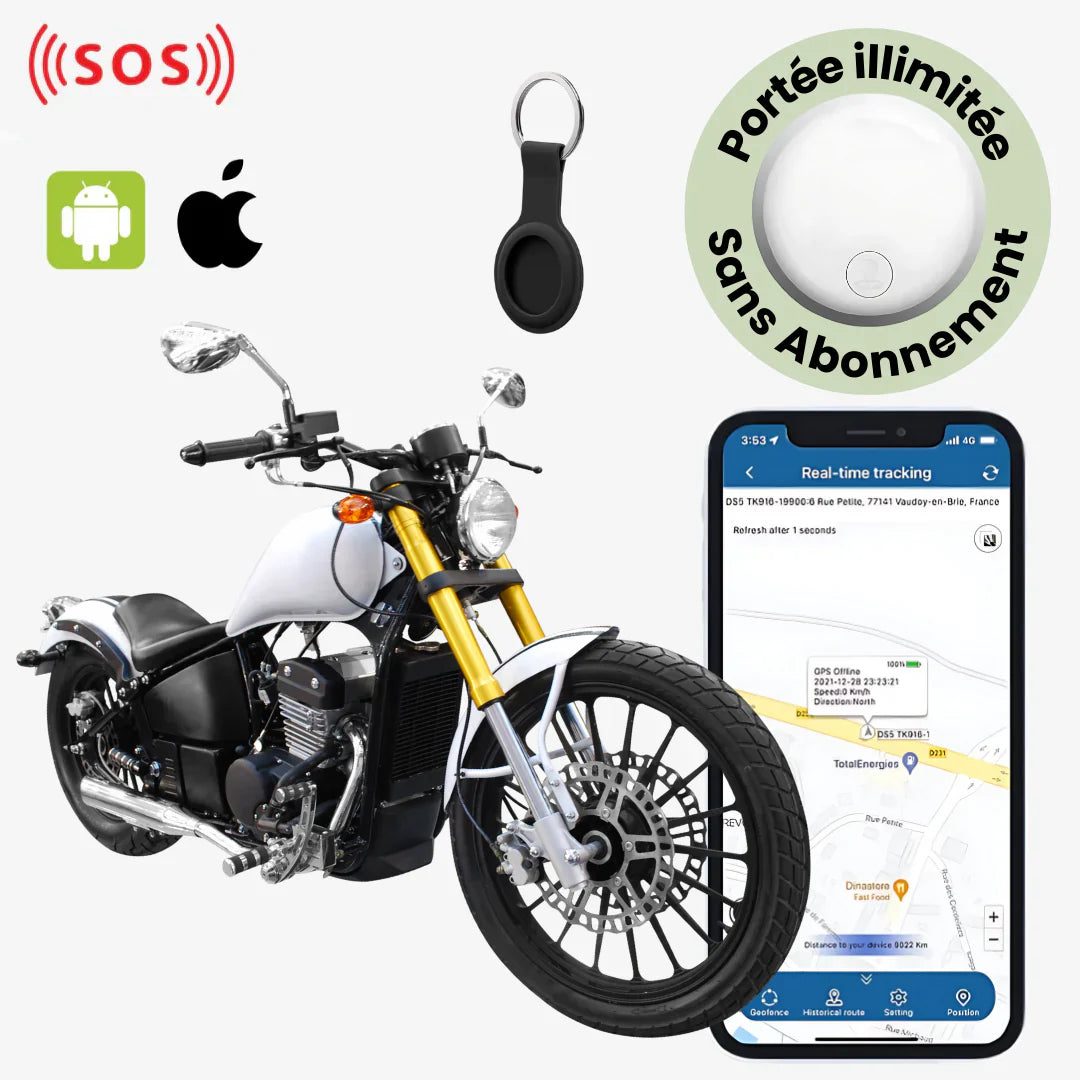 Comfexia™ – Traceur GPS Moto Sans Abonnement Suivi Temps Réel Autonome