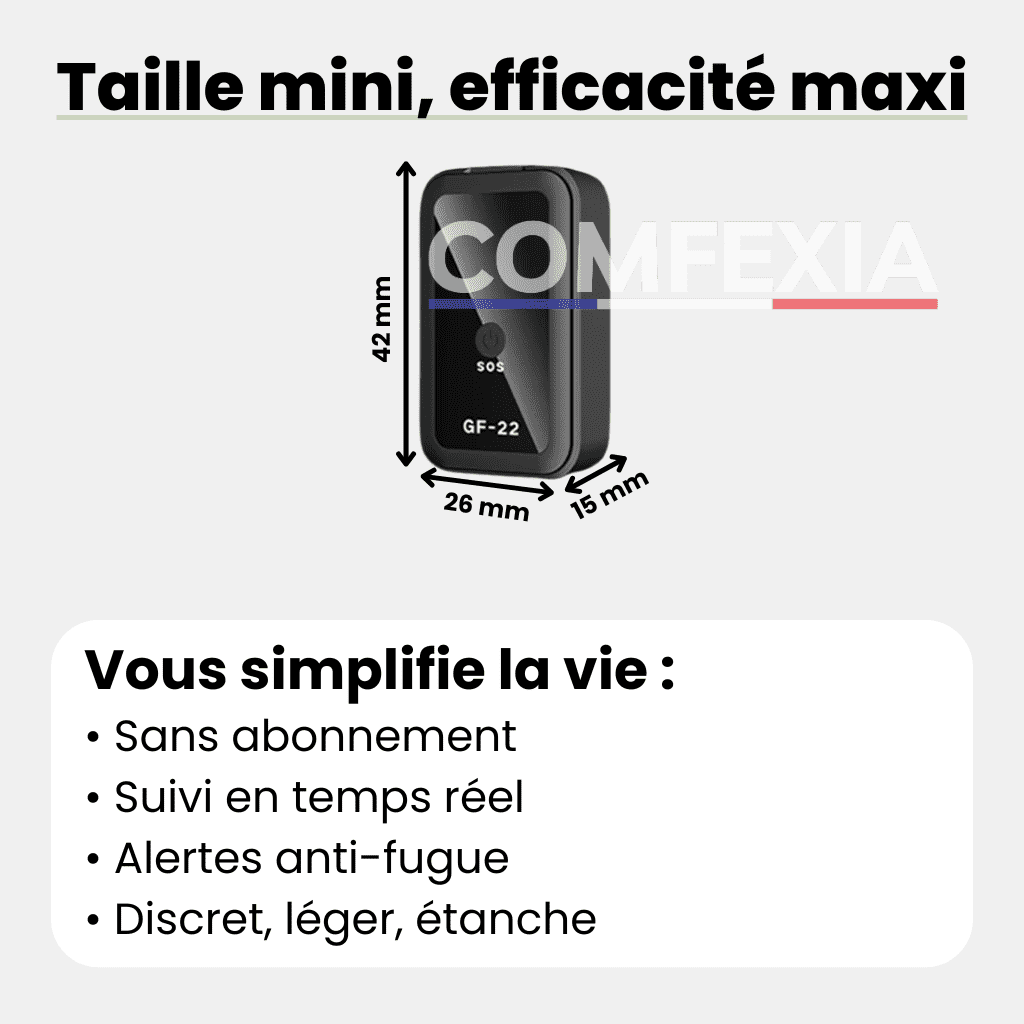 Comfexia™ – Traceur GPS Enfant Sans Abonnement, Assurez la Sécurité de Votre Enfant