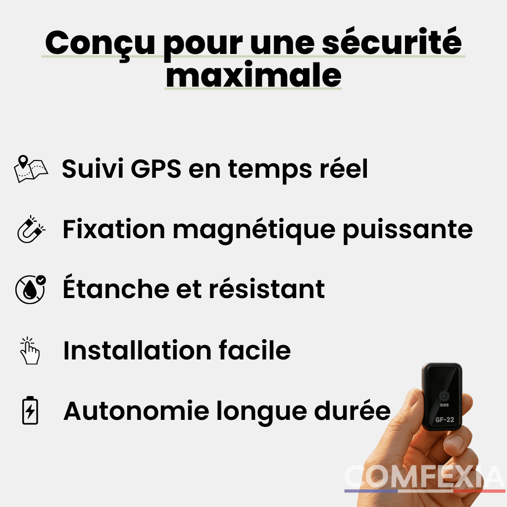 Comfexia™ – Traceur GPS Enfant Sans Abonnement, Assurez la Sécurité de Votre Enfant