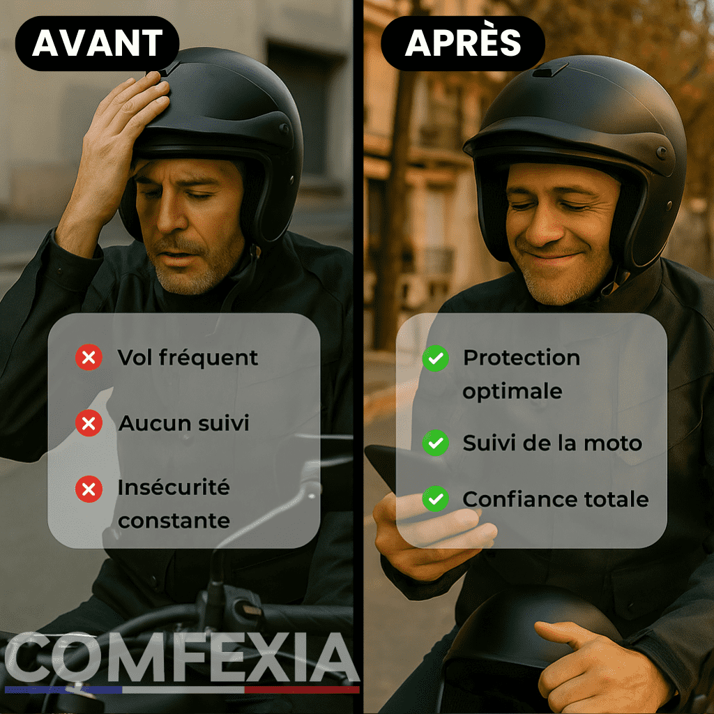 Comfexia™ – Traceur GPS Moto Sans Abonnement – Android & iOS