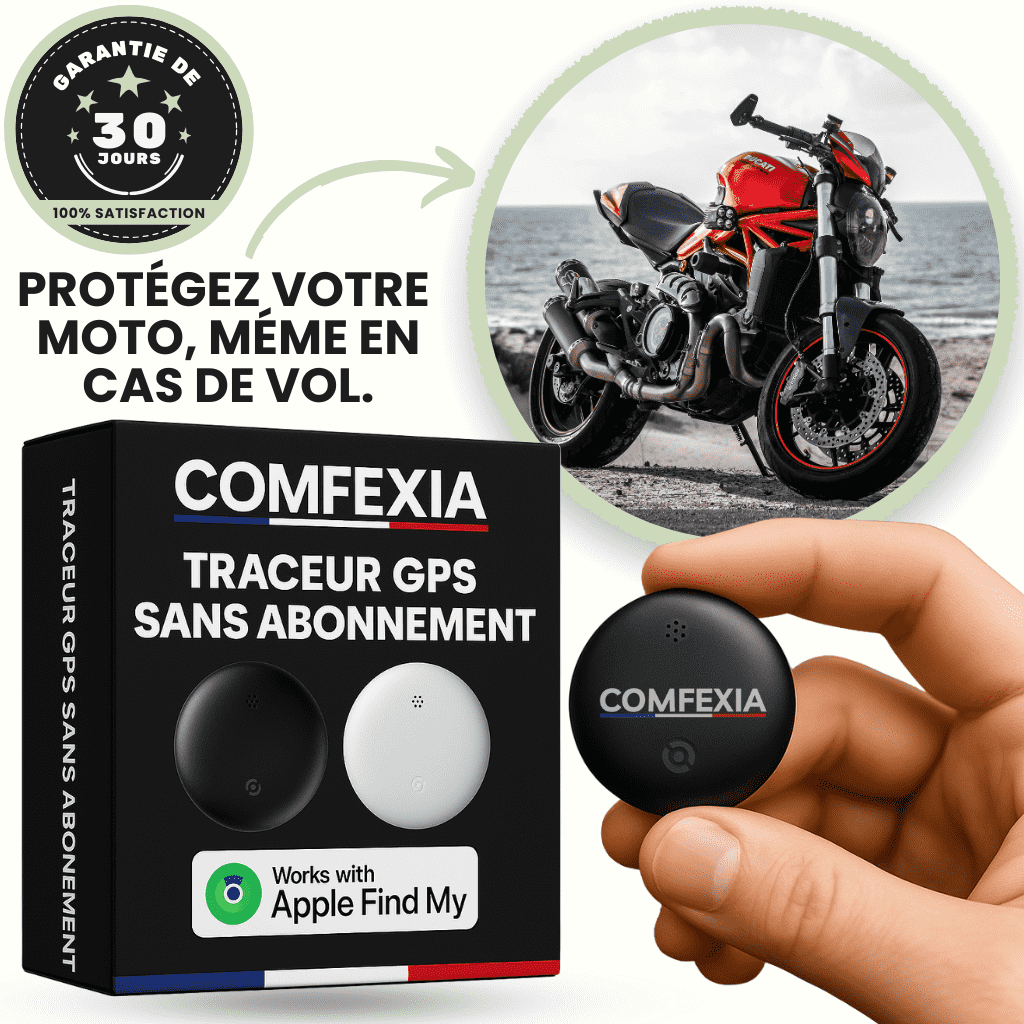 Comfexia™ – Traceur GPS Moto Sans Abonnement – Android & iOS