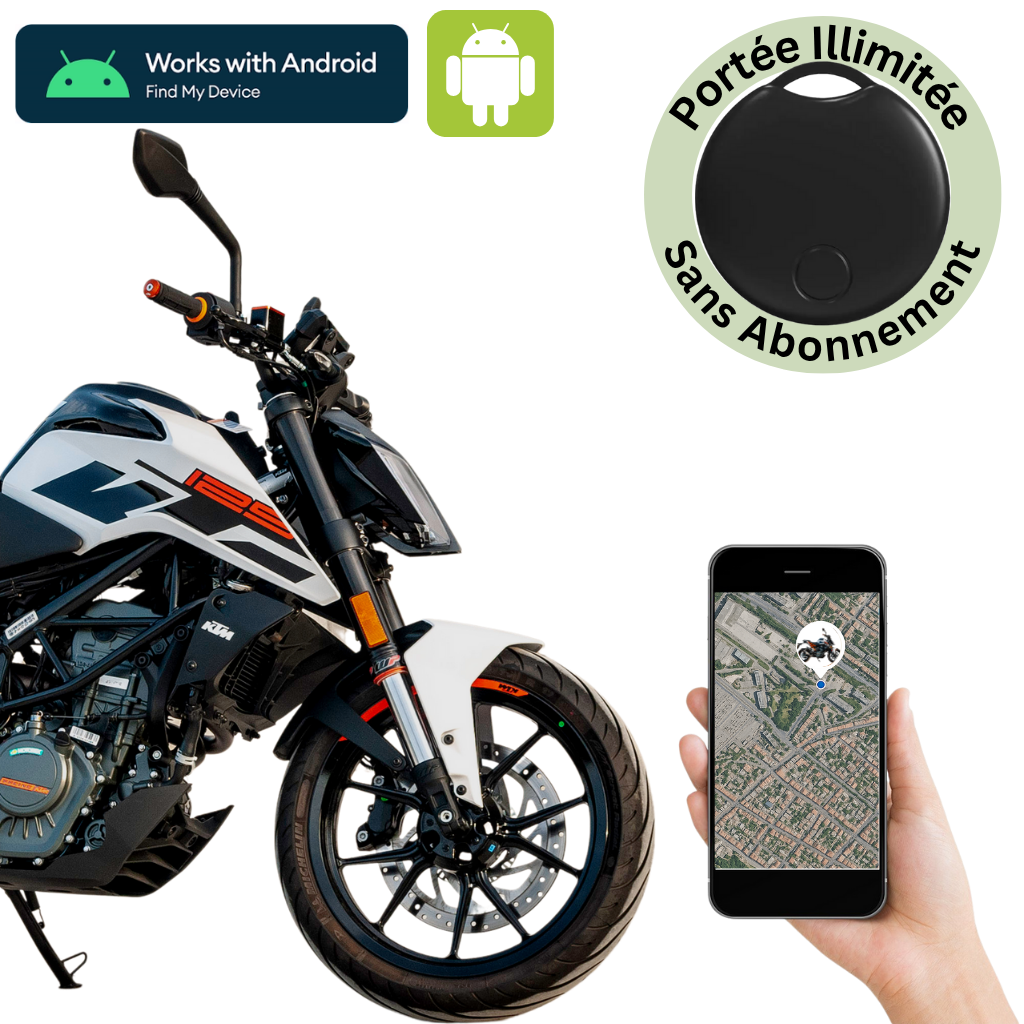 Comfexia™ – Traceur GPS Moto Sans Abonnement Ultra-Précis, Compatible Android & iOS