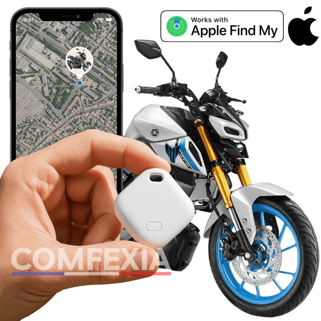 Comfexia™ – Traceur GPS Moto Sans Abonnement avec Suivi Ultra Précis, IOS