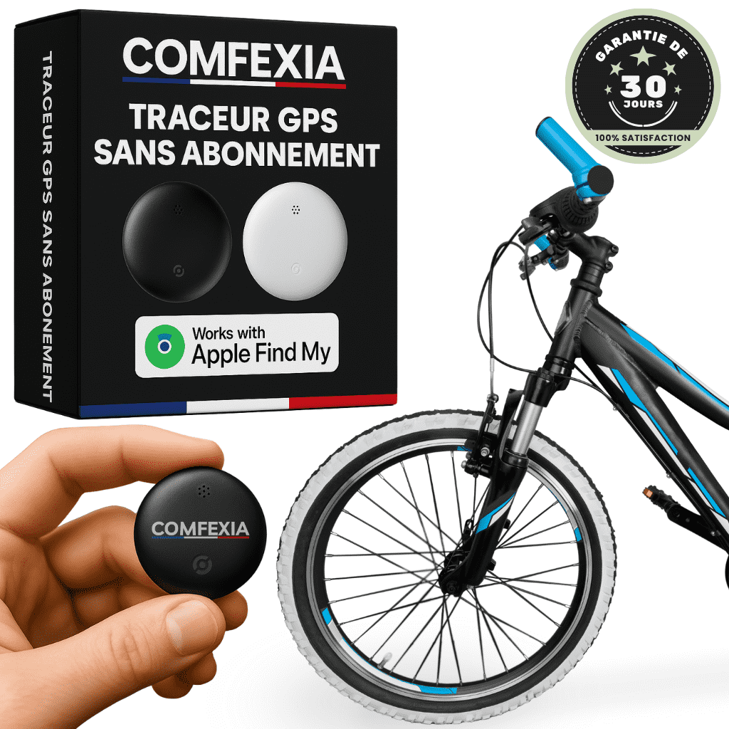 Comfexia™ – Traceur GPS Vélo Sans Abonnement – Android & iOS Find My