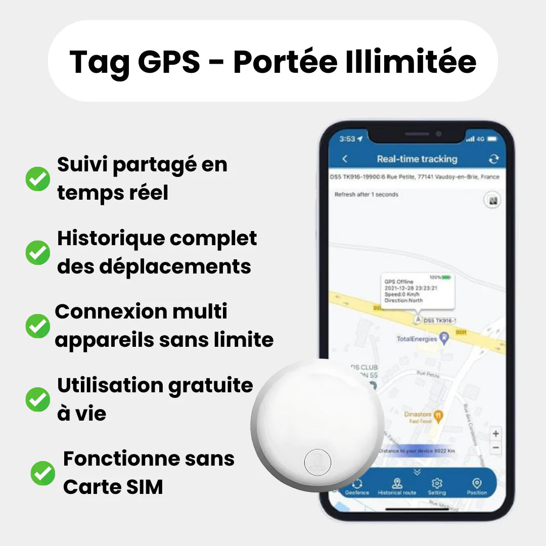 Geokid™ – Traceur GPS Enfant Sans Abonnement, Suivi Précis En Temps Réel