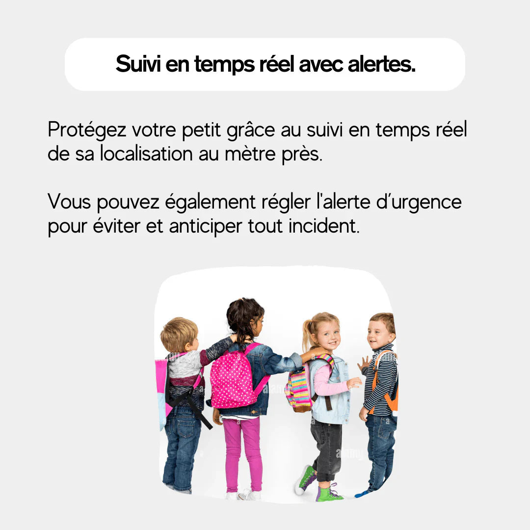 Kidzo™ – Traceur GPS Enfant Sans Abonnement Suivi Précis en Temps Réel