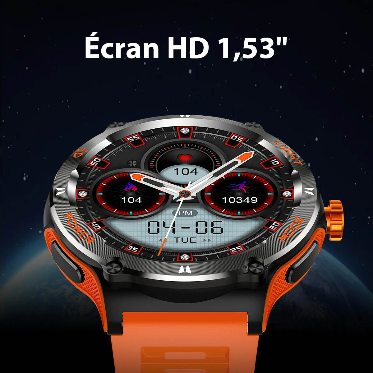 SportConnect™ – Montre Connectée Homme Écran HD avec Boussole Intégrée-5