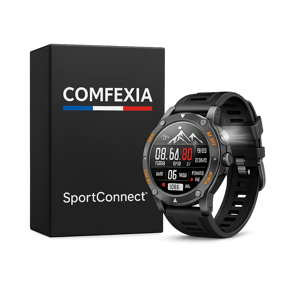 SportConnect™ – Montre Connectée Écran HD avec Boussole Intégrée