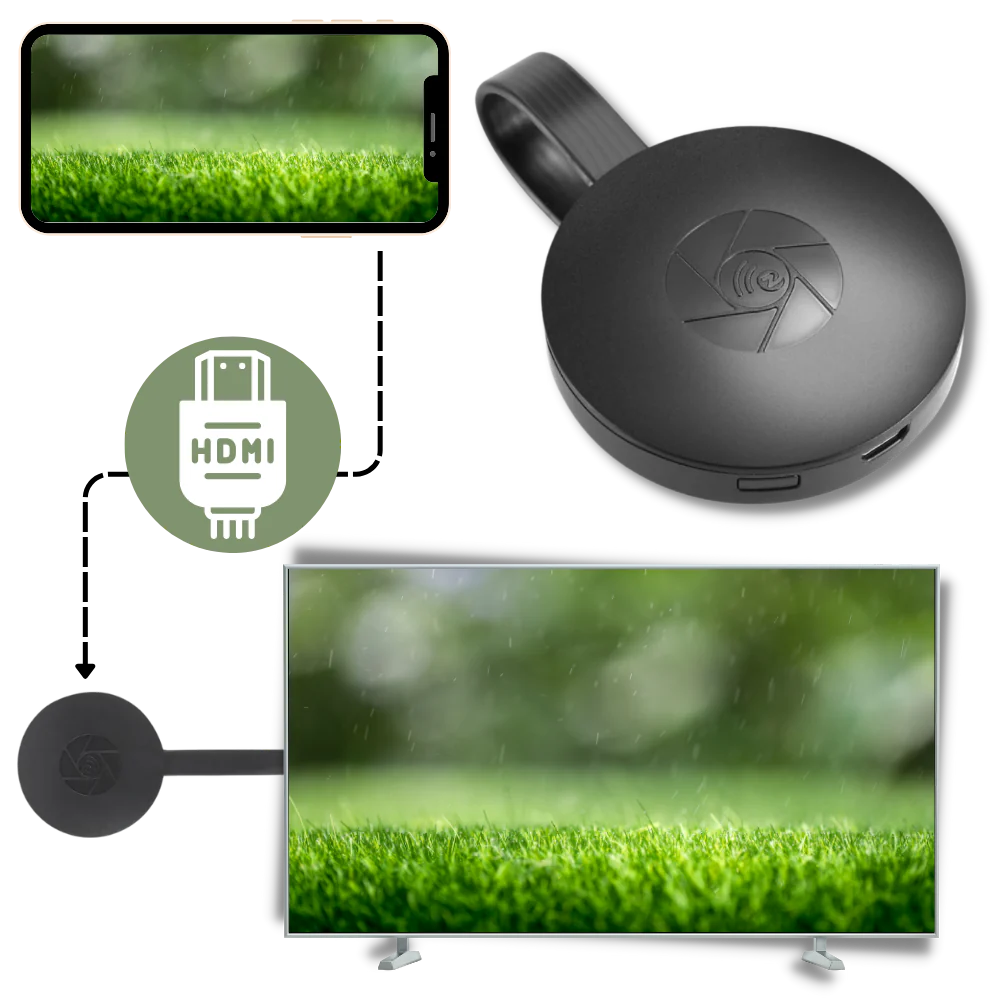 SteamCast™ – Clé Smart TV Stick Multimédia | Streaming 4K WiFi/HDMI