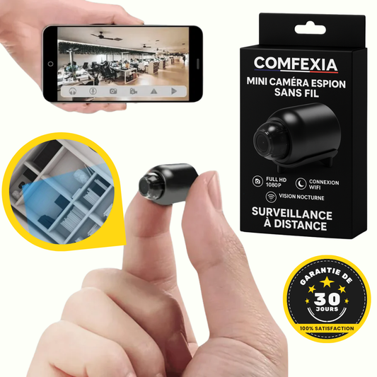 Comfexia™ – Mini Caméra Espion Sans Fil, Contrôle à Distance et Enregistrement HD