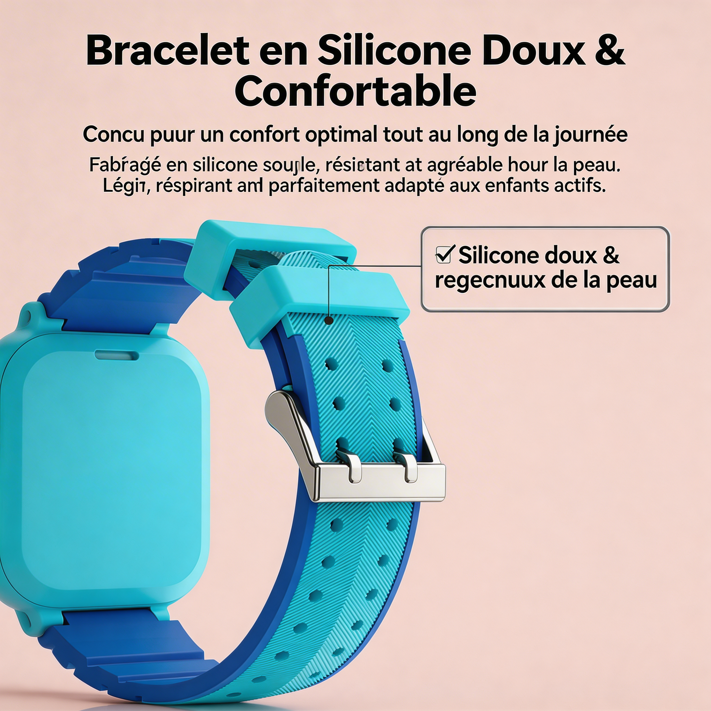 Comfexia™ – Montre Connectée Enfant Multifonction (Jeux, Appels & Caméra HD)