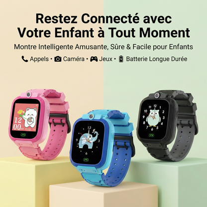 Comfexia™ – Montre Connectée Enfant Multifonction (Jeux, Appels & Caméra HD)