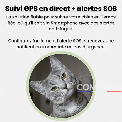 Comfexia™ – Traceur GPS Chat Sans Abonnement & Sans Carte SIM, Compatible Android & iOS