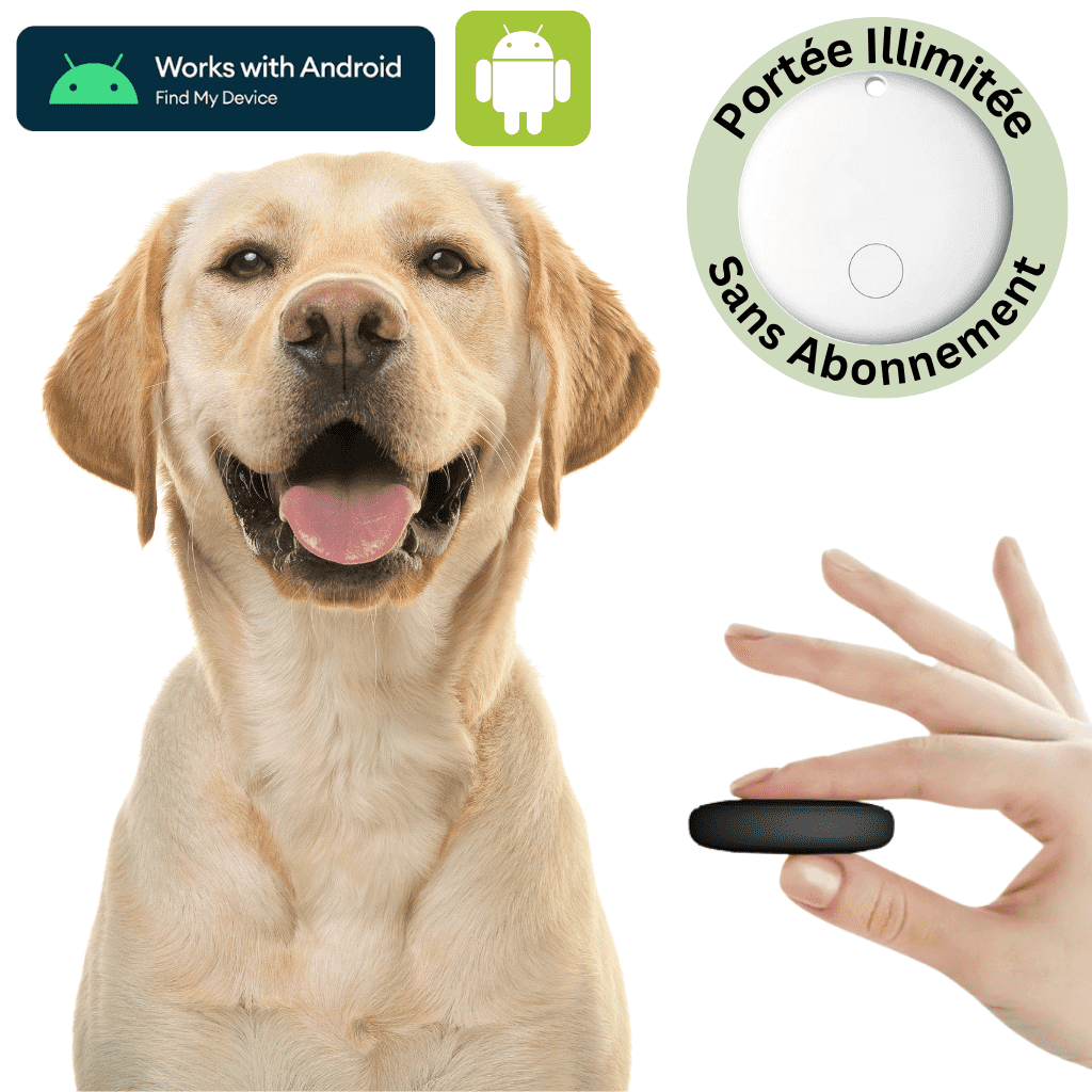 Comfexia™ – Traceur GPS Chien Sans Abonnement & Sans Carte SIM, Compatible Android & iOS