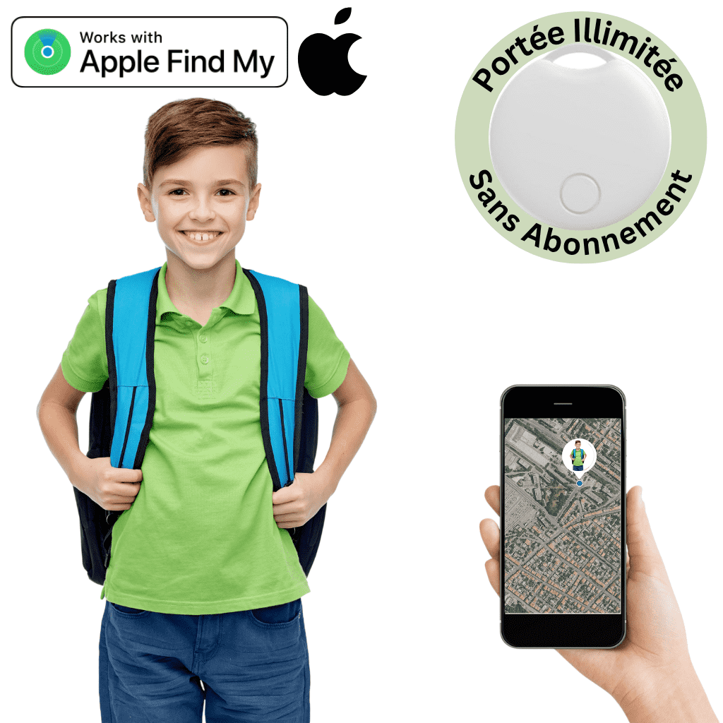 Comfexia™ – Traceur GPS Enfant Sans Abonnement Ultra-Précis, Compatible Android & iOS