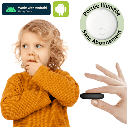 Comfexia™ – Traceur GPS Enfant Sans Abonnement & Sans Carte SIM, Compatible Android & iOS