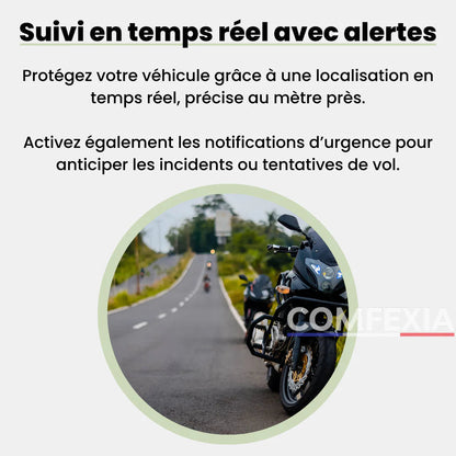 Comfexia™ – Traceur GPS Moto Sans Abonnement & Sans Carte SIM, Compatible Android & iOS