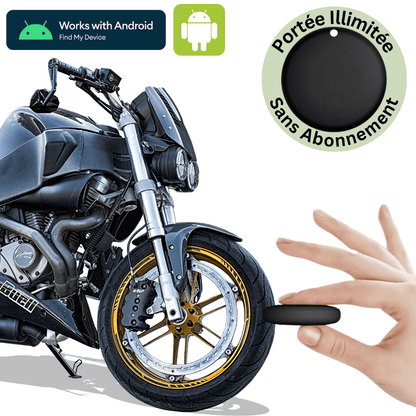 Comfexia™ – Traceur GPS Moto Sans Abonnement & Sans Carte SIM, Compatible Android & iOS