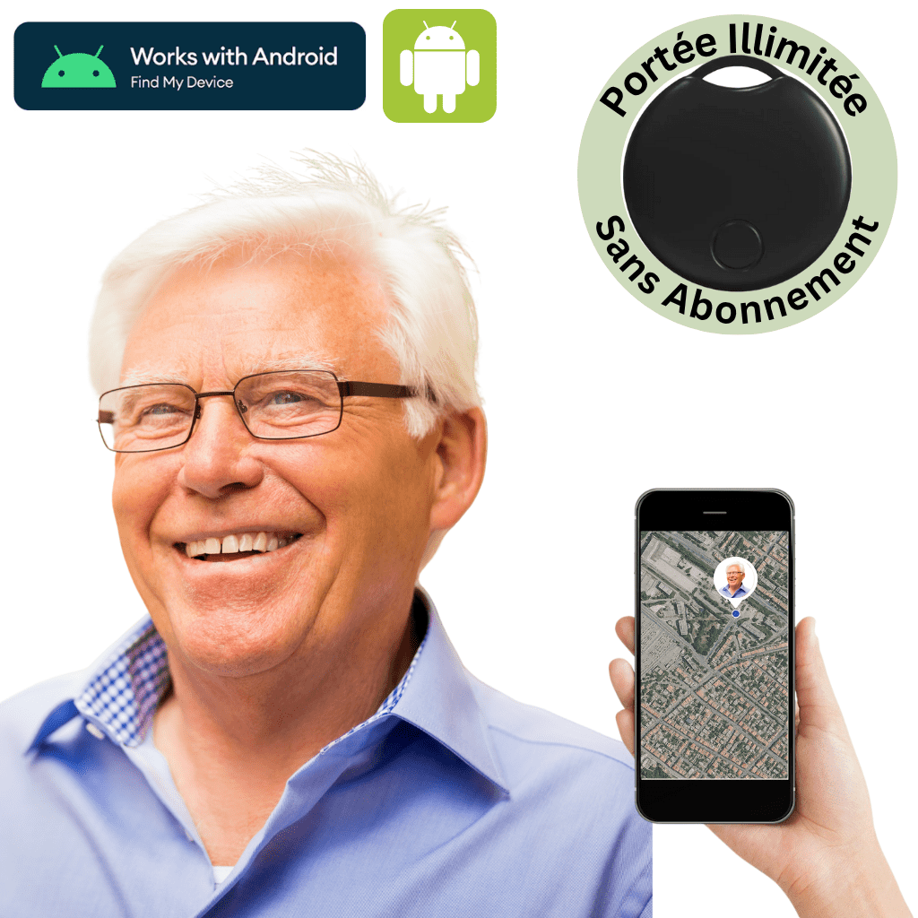 Comfexia™ – Traceur GPS Senior Sans Abonnement Ultra-Précis, Compatible Android & iOS