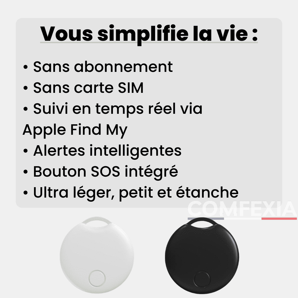 Comfexia™ – Traceur GPS Senior Sans Abonnement Ultra-Précis, Compatible Android & iOS