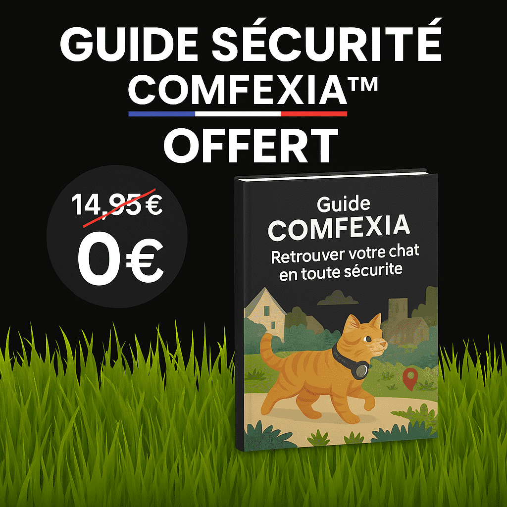 Comfexia™ – Collier GPS Sans Abonnement pour chat, IOS & Android