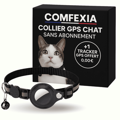 Comfexia™ – Collier GPS Sans Abonnement pour chat, IOS & Android