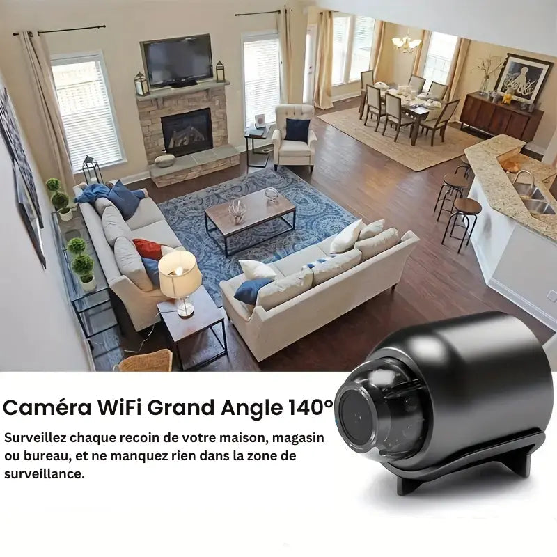 Comfexia™ – Mini Caméra Espion Sans Fil, Contrôle à Distance et Enregistrement HD
