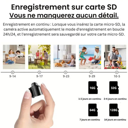 Comfexia™ – Mini Caméra Espion Sans Fil, Contrôle à Distance et Enregistrement HD