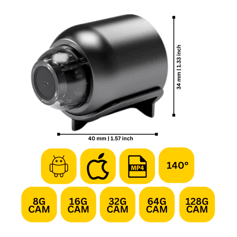 Comfexia™ – Mini Caméra Espion Sans Fil, Contrôle à Distance et Enregistrement HD
