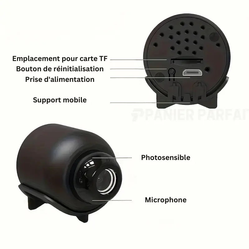 Comfexia™ – Mini Caméra Espion Sans Fil, Contrôle à Distance et Enregistrement HD