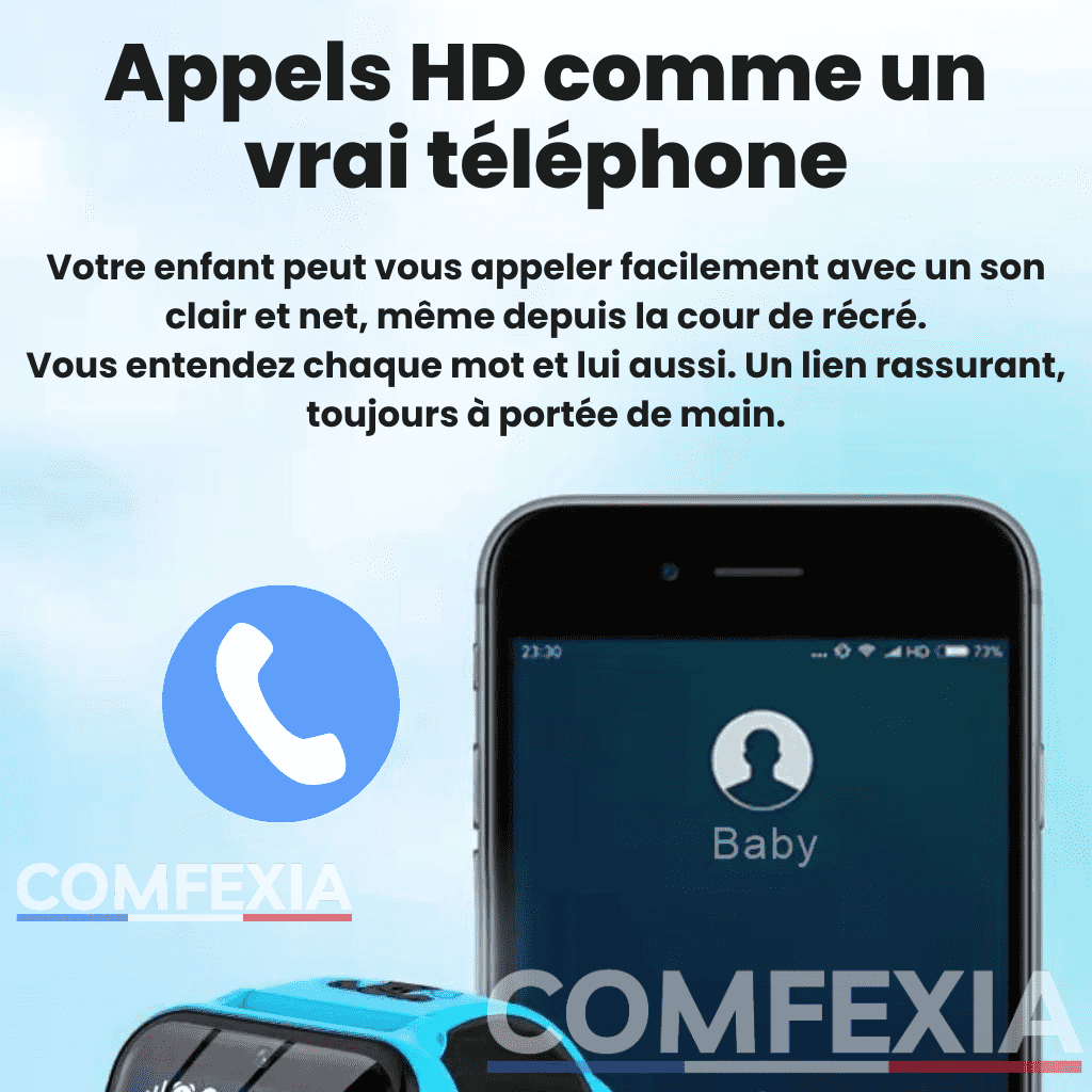 Comfexia™ – Montre Connectée Enfant 4G avec Appels & Jeux Éducatifs