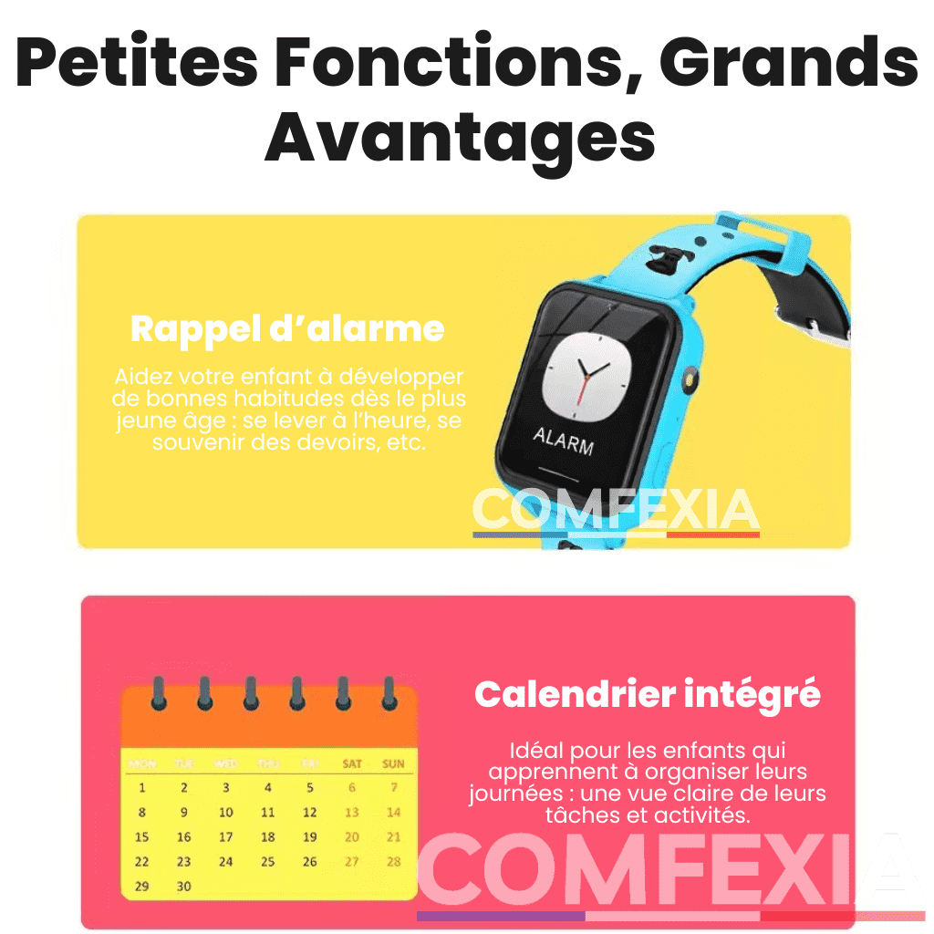 Comfexia™ – Montre Connectée Enfant 4G avec Appels & Jeux Éducatifs
