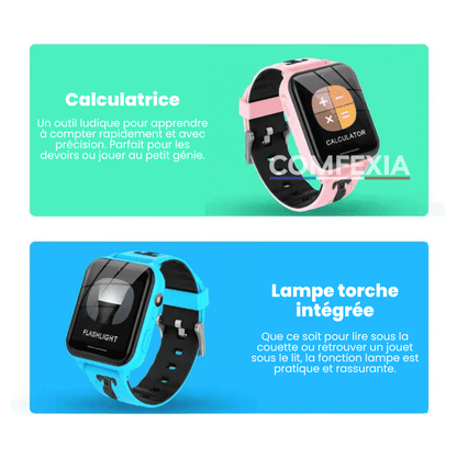 Comfexia™ – Montre Connectée Enfant 4G avec Appels & Jeux Éducatifs