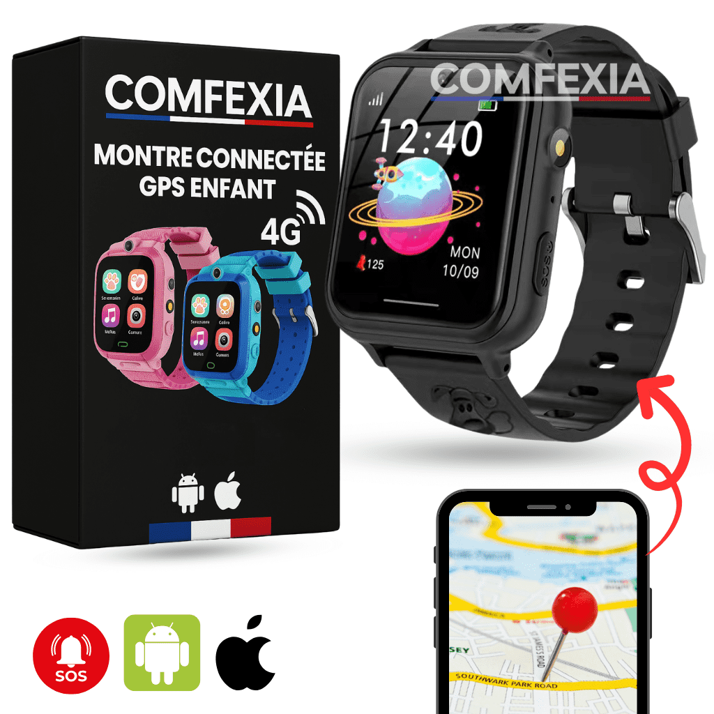 Comfexia™ – Montre Connectée Enfant 4G avec Appels & Jeux Éducatifs