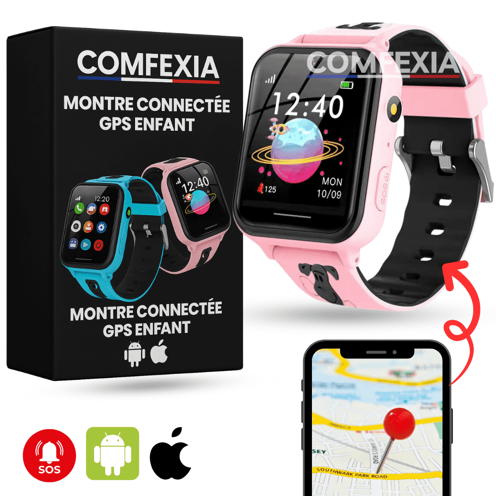 Comfexia™ – Montre Connectée Enfant 4G avec Appels & Jeux Éducatifs