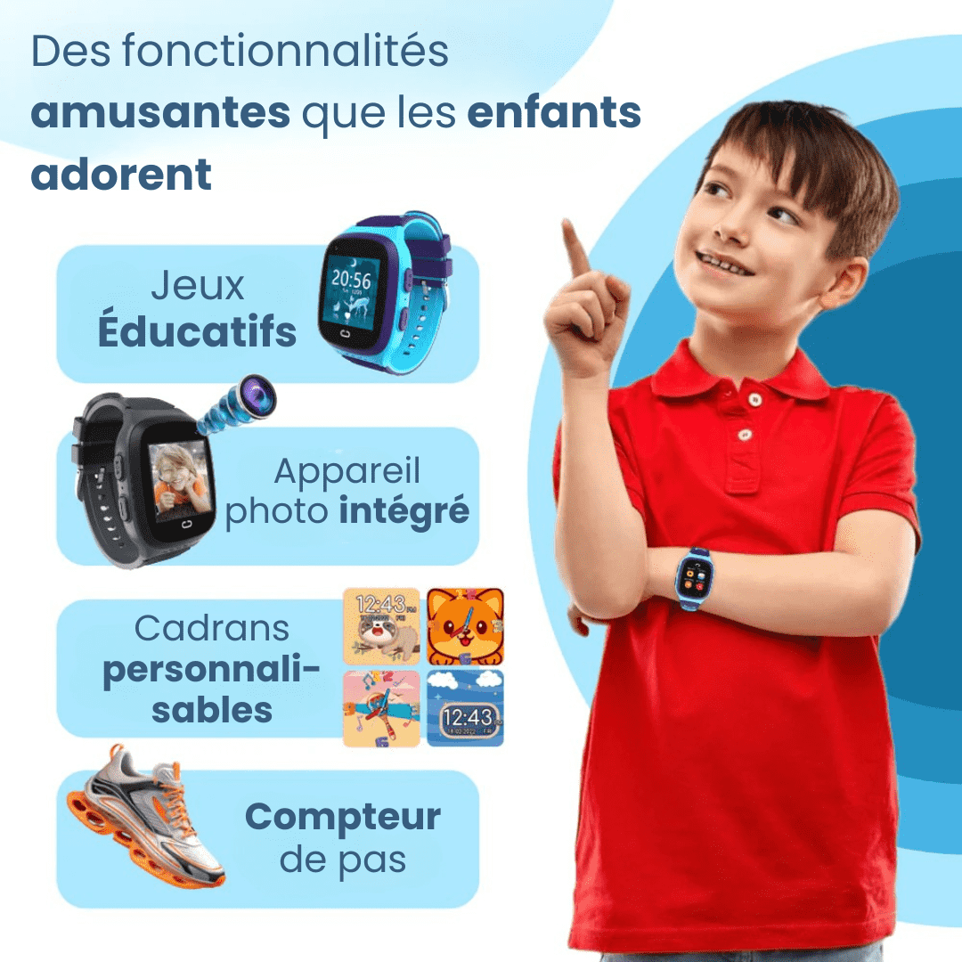 Comfexia™ – Montre GPS Connectée 4G Pour Enfant, Ultra Fiable