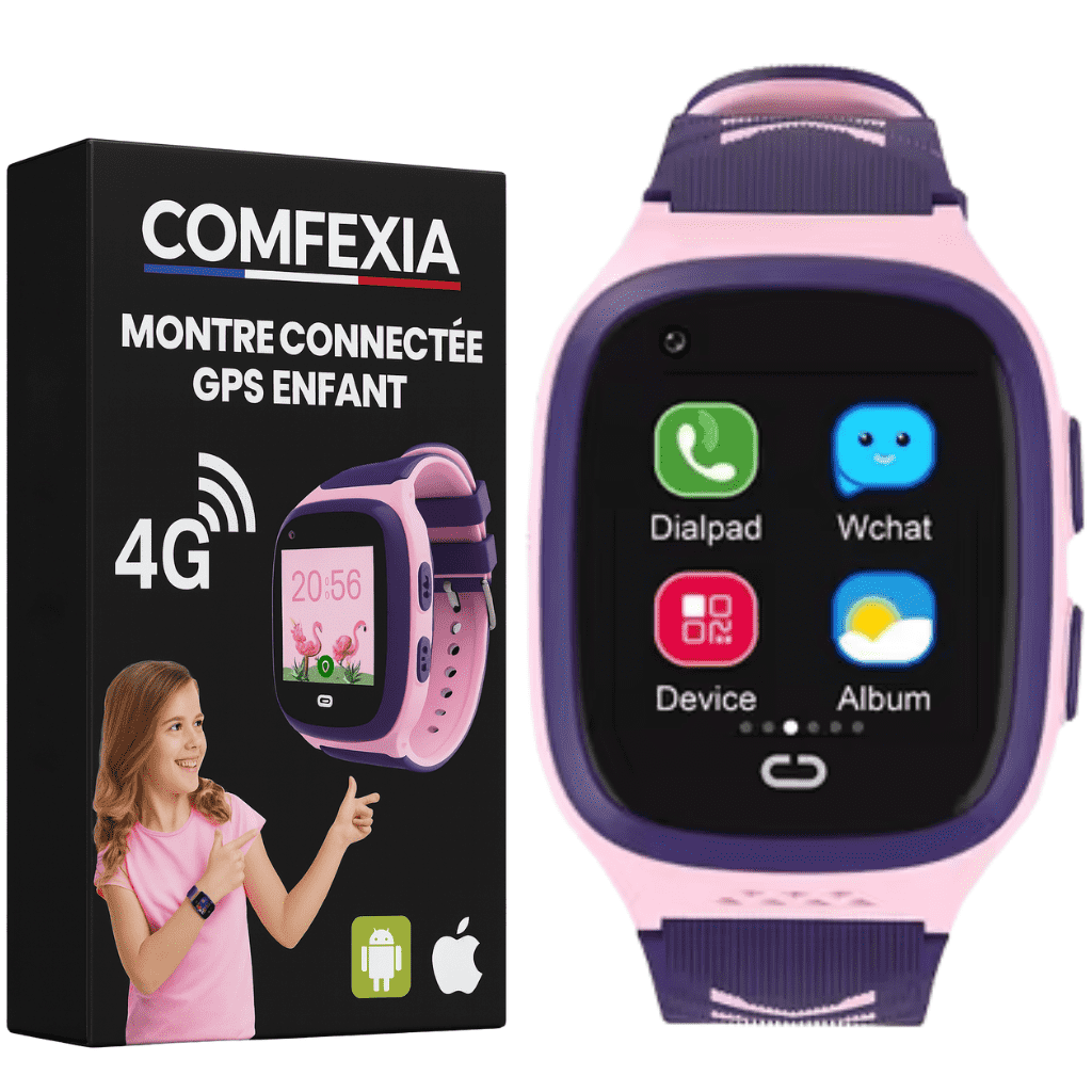 Comfexia™ – Montre GPS Connectée 4G Pour Enfant, Ultra Fiable