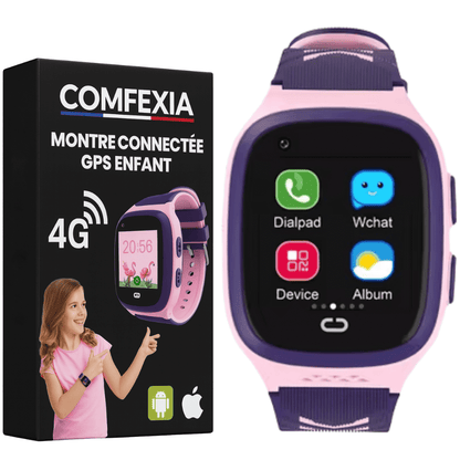 Comfexia™ – Montre GPS Connectée 4G Pour Enfant, Ultra Fiable