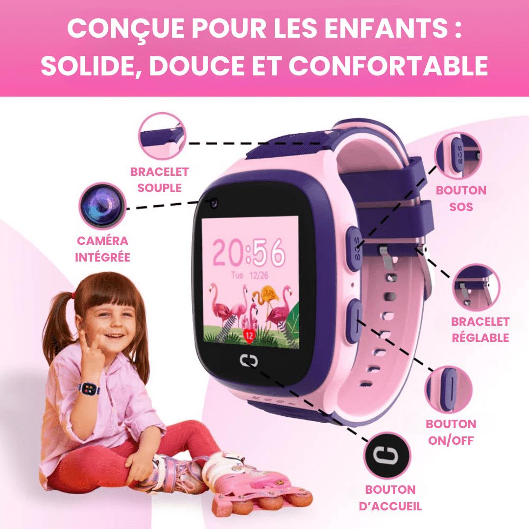 Comfexia™ – Montre GPS Connectée 4G Pour Enfant, Ultra Fiable