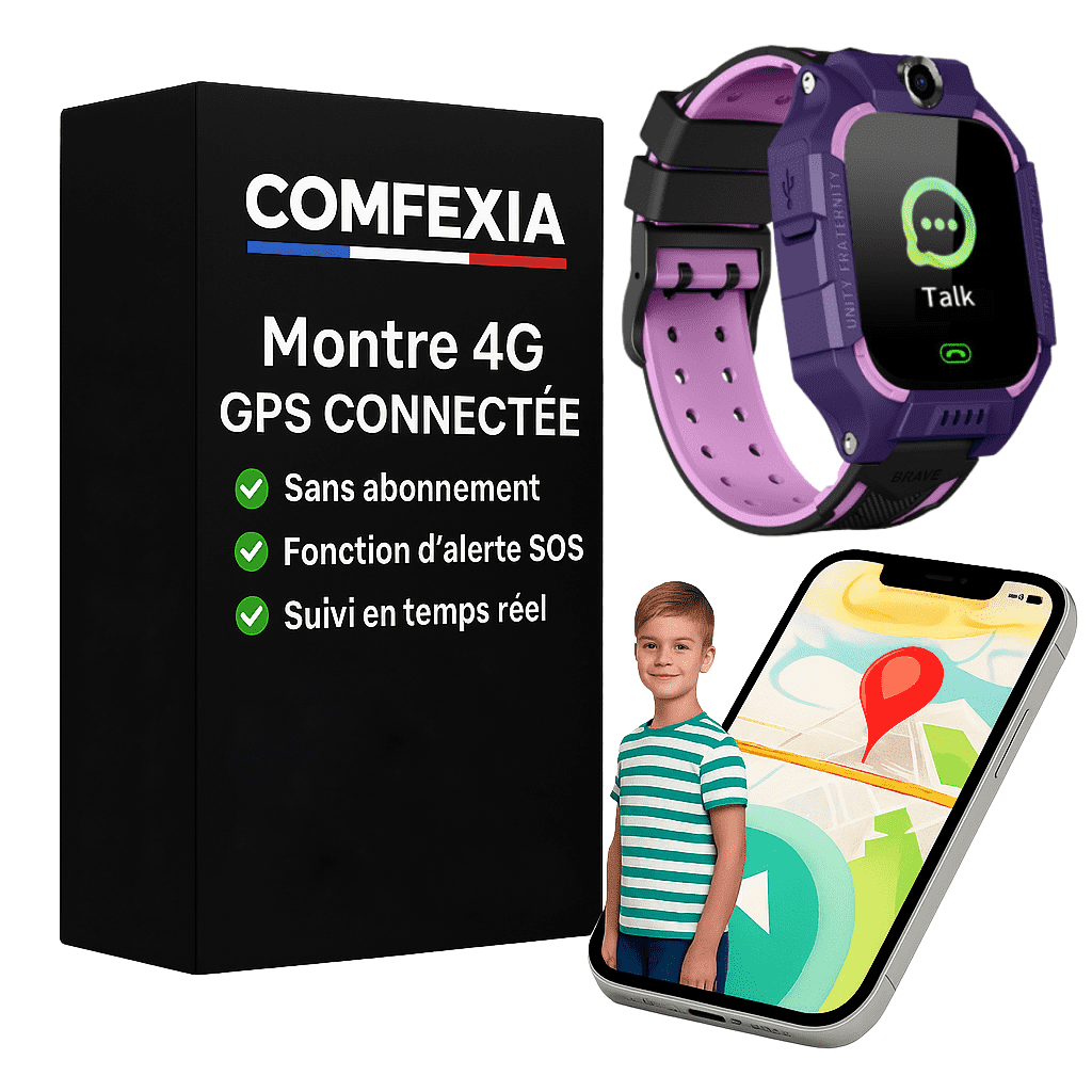 Comfexia™ – Montre GPS Pour Enfant avec Fonction d'Alertes