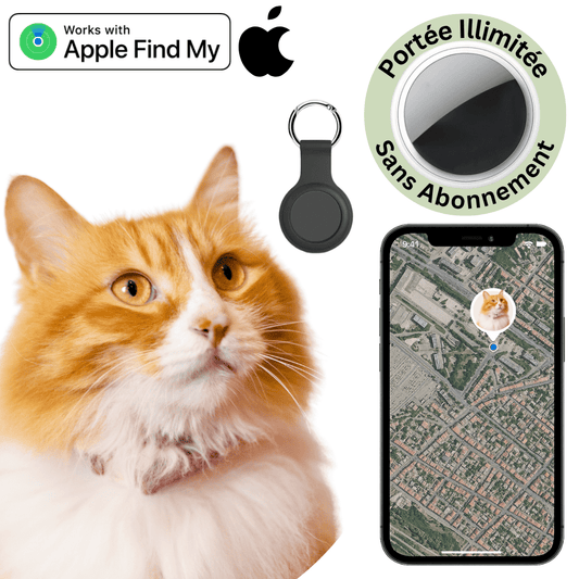 Comfexia™ – Traceur GPS Chat Sans Abonnement, iOS Apple Find My