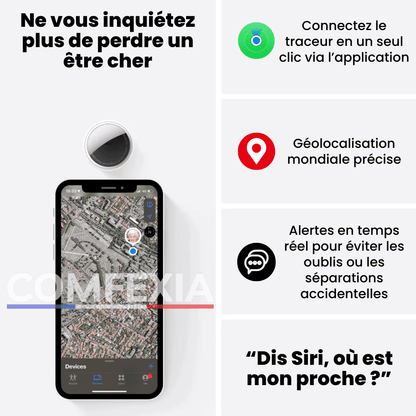 Comfexia™ – Traceur GPS Enfant Sans Abonnement Localisation Fiable, IOS