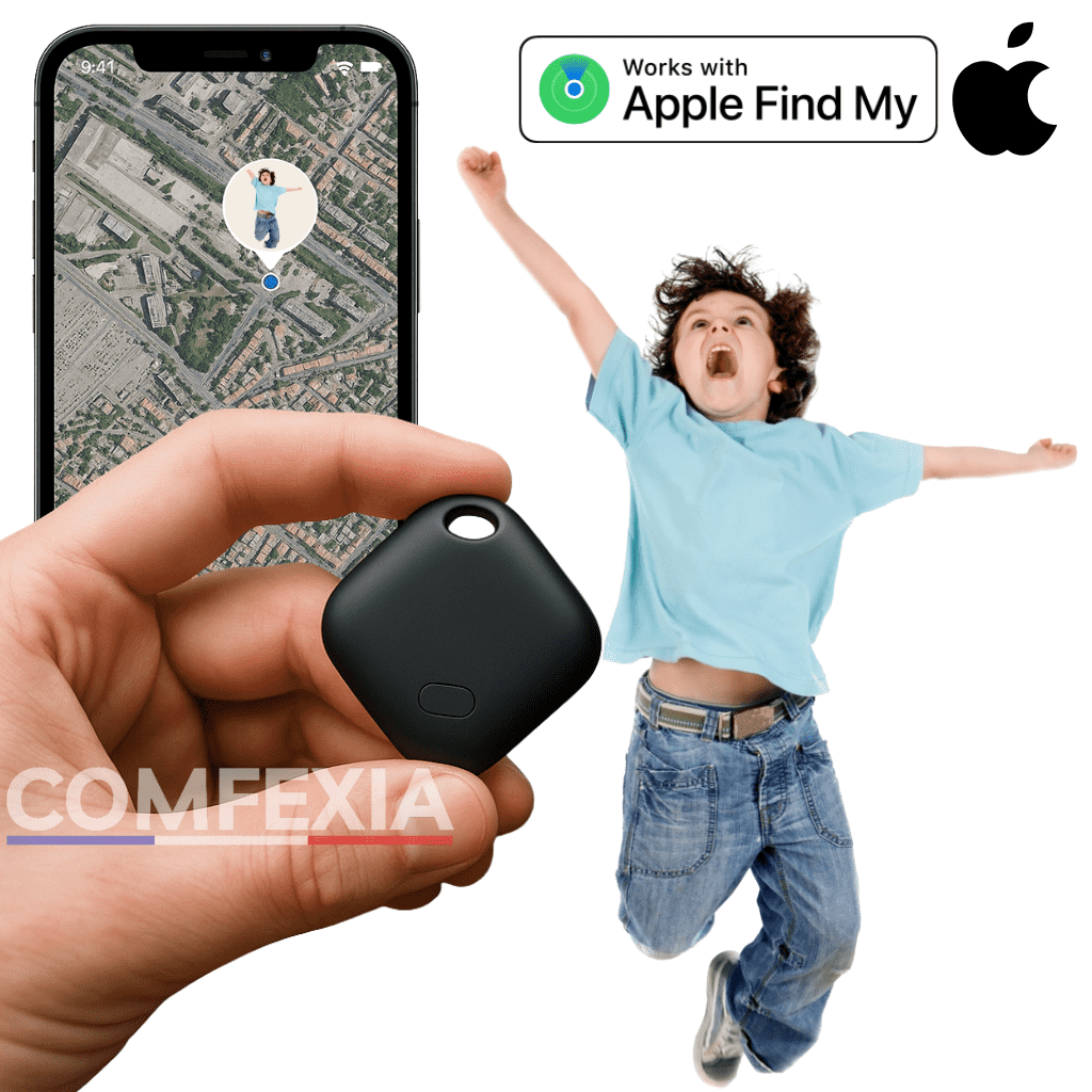 Comfexia™ – Traceur GPS Enfant Sans Abonnement Suivi Précis en Temps Réel, IOS